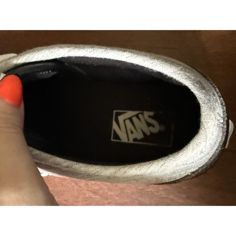 VANS Canvas Low Top Lace-Up Sneakers Gray/Black/White Men’s US 9.5 - Picture 4 of 6